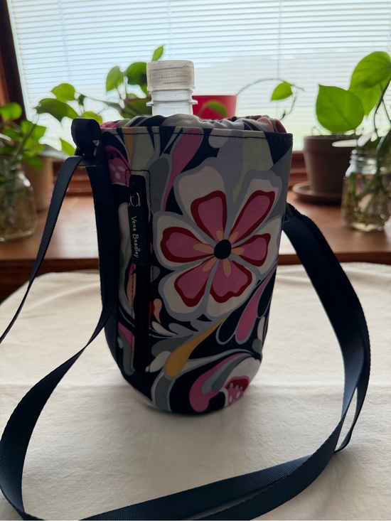 Vera Bradley Handbags - Vera Bradley Pink Floral Crossbody Bottle Holder